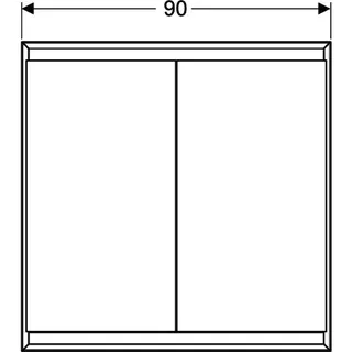 Geberit ONE Spiegelschrank mit ComfortLight 2 Türen, UP-Mont., 90x90x15cm, alu. – Bild 5