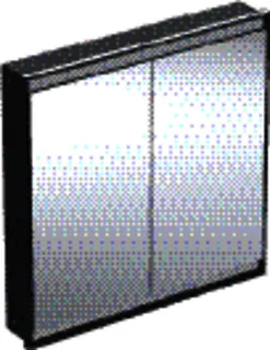 Geberit ONE SPS, Comf.Light, 2 Türen, UP-Mont 90x90x15cm, schwarz matt/alu. plvb – Bild 2