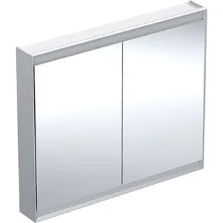 Geberit ONE Spiegelschrank mit ComfortLight 2 Türen, AP-Mont., 105x90x15cm, alu.