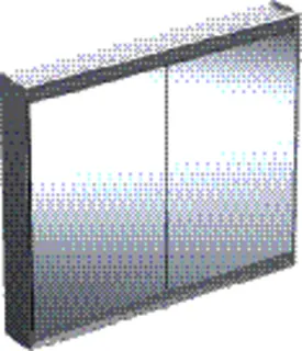 Geberit ONE Spiegelschrank mit ComfortLight 2 Türen, AP-Mont., 105x90x15cm, alu. – Bild 2