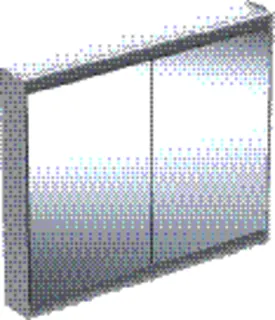 Geberit ONE Spiegelschrank mit ComfortLight 2 Türen, AP-Mont., 105x90x15cm, weiß