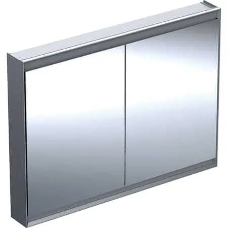 Geberit ONE Spiegelschrank mit ComfortLight 2 Türen, AP-Mont., 120x90x15cm, alu.