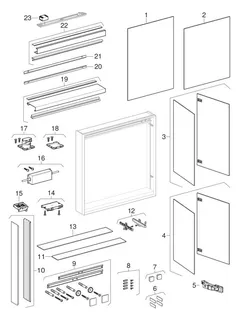 Geberit ONE SPS, Nische u.Comf.Light, 2 Türen UP-Mont,75x90x15cm, schw matt/alu. plvb – Bild 5