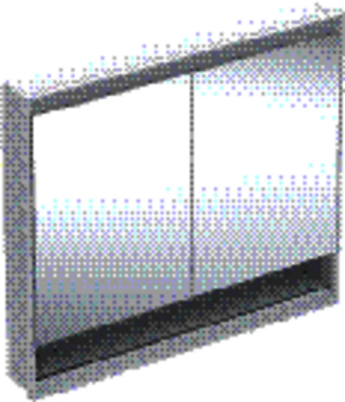 Geberit ONE Spiegelschrank mit Ni/Comf.Light 2 Türen, UP-Mont., 105x90x15cm, weiß