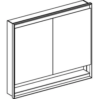 Geberit ONE Spiegelschrank mit Ni/Comf.Light 2 Türen, UP-Mont., 105x90x15cm, weiß – Bild 3