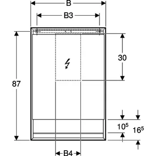 Geberit ONE Spiegelschrank mit Ni/Comf.Light 1 Tür links, AP-Mont., 60x90x15cm, alu. – Bild 4