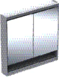 Geberit ONE Spiegelschrank mit Ni/Comf.Light 2 Türen, AP-Mont., 90x90x15cm, weiß