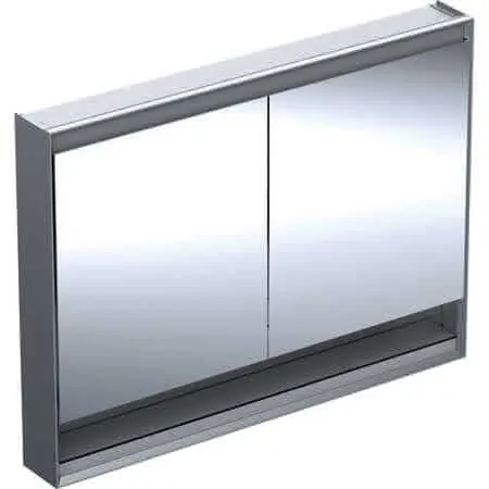 Geberit ONE Spiegelschrank mit Ni/Comf.Light 2 Türen, AP-Mont., 120x90x15cm, alu.