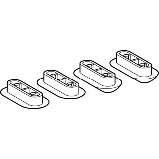 Geberit Set Puffer für WC-Sitz Service Kit, +/- 2mm, je 2 St.
