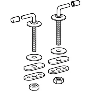 GE Set Scharniere f. WC-Sitzring Bambini Befestigung von unten, Edlestahl