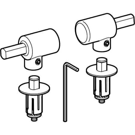 Geberit Set Scharniere für WC-Sitz Flow mit Absenkautomatik, verchromt