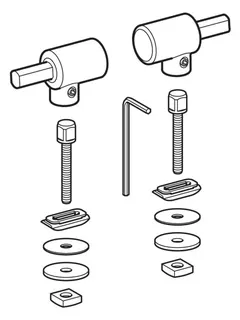 Geberit Scharniere m. Absenkautomatik, 1 Paar zu 571005 – Bild 2