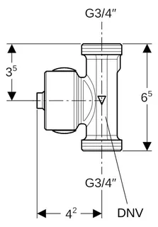 Geberit Temperatur- und Volumenstromsensor für Gebäudeleittechnik DNV=10, Rg G3/4 – Bild 2