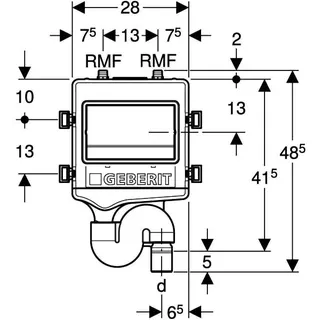 Geberit HS50 Hygienesp. mit 2 Wasseranschl. d:50mm – Bild 5