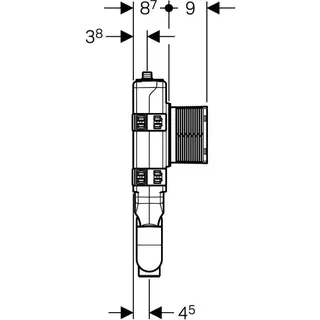 Geberit HS50 Hygienesp. mit 2 Wasseranschl. d:50mm – Bild 4