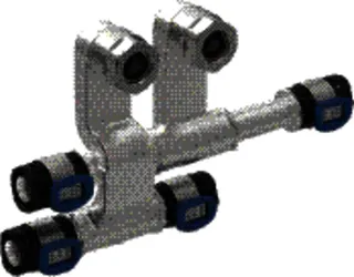 GE FlowFit Set Anschluss-T-Stück für Vorl./Rückl. SiBr d16-15-16