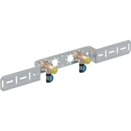 Geberit FlowFit Anschlusswinkel 90Gr vormontiert 2-fach Rg+ d16-Rp1/2 L:52mm