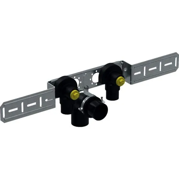 Geberit FlowFit Anschlusswinkel 90Gr vormontiert 2-fach Rg+ d16-Rp1/2 AblRs