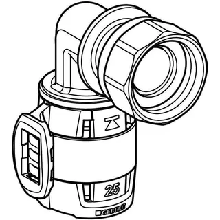 Geberit FlowFit Übergangsbogen 90Gr mit Überwurfmutter, SiBr d16-G1/2 – Bild 3