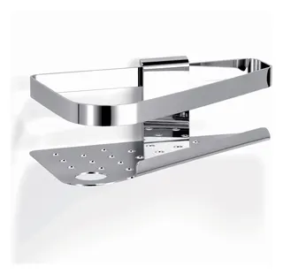Giese Duschkorb Newport mit Halter für Rasierer Eckmodell