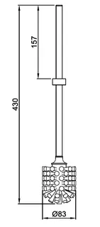 Giese WC Bürste Stiel mit Bürstenkopf schwarz zu 15730,15731,15739,33073