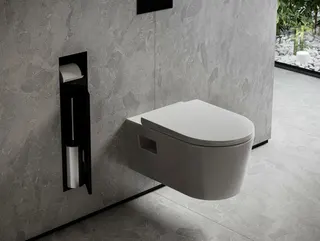 Hansgrohe Ein.Toilettenbürstenh.XtraStoris Rock m.Papierhalter u.befliesbarer Tür MSW – Bild 5