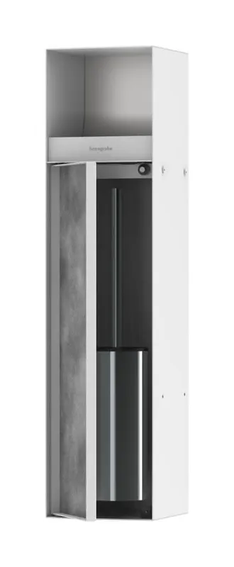 Hansgrohe Ein.Toilettenbürstenh.XtraStoris Rock m.Papierhalter u.befliesbarer Tür MW