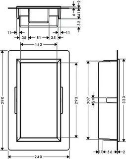 Hansgrohe Wandnische XtraStoris Original m.Rahmen 300x150x70mm MSW – Bild 3