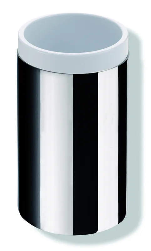 HEWI Becher m. Halter Sys 162, Halter chr Becher Kst. signalweiß