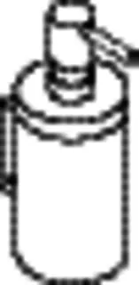 HEWI Seifenspender mit Halter, Glasinlay, plvb schw tiefmatt – Bild 3