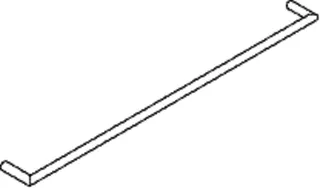 HEWI Badetuchhalter Sys 162, verchromt, A: 800mm – Bild 4