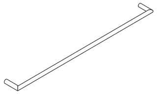 HEWI Badetuchhalter Sys 162, edst., A: 800mm, matt geschliffen – Bild 4