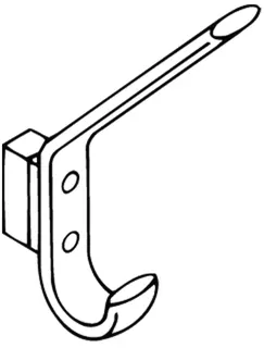HEWI Garderobenhaken Ser 477, H:165mm, mit Distanzstück signalweiß – Bild 4