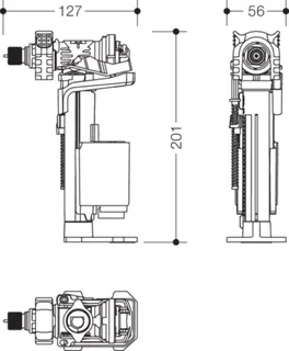 HEWI Füllventil, WC-Modul S 50, für Vorwandlemente S50.02. – Bild 3