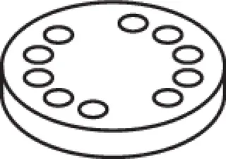 HEWI Ausgleichsscheibe D=68mm, h=10mm für 900 (Chrom) – Bild 2