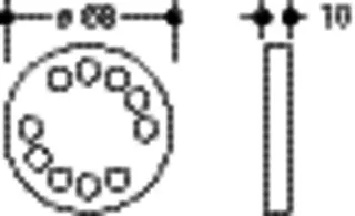 HEWI Ausgleichsscheibe D=68mm, h=10mm für 900 (Chrom) – Bild 4