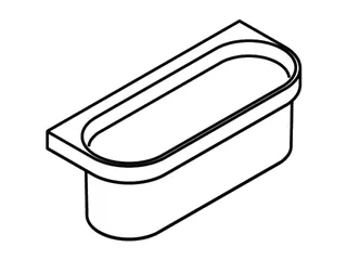 HEWI Duschkorb Sys 800 K, B:250, Halter reinweiß,Eins. farb. anthrazitgr – Bild 5