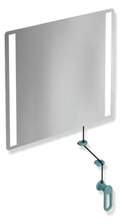 HEWI Kippspiegel LED basic, B:600mm H:540mm aquablau