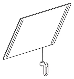 HEWI Kippspiegel LED basic, B:600mm H:540mm aquablau – Bild 3
