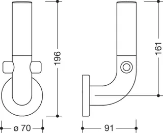 HEWI Reservepapierhalter Ser 801, matt, f. 1 WC-Rolle reinweiß – Bild 3