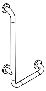 HEWI Winkelgriff Ser 801, d:33, AM:600mm, W:300mm sand – Bild 5
