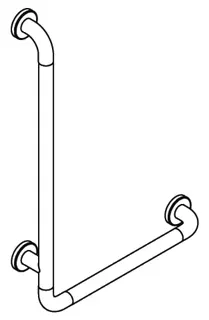 HEWI Winkelgriff Ser 801, d:33, AM:750mm, W:500mm sand – Bild 4