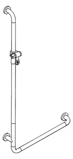 HEWI Winkelgriff m.Br.H., Ser 801, matt, AM1:1250, W1:600 reinweiß – Bild 3