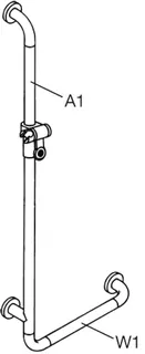 HEWI Winkelgriff m.Br.H.Stg. Ser 801, Sonderanf., antimikrobiell, signalweiß – Bild 4