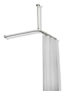 HEWI VH-Stange Ser 801,A1/2:1183,kürzb, Deckenabh. A:500, DUVO Poly. reinweiß – Bild 2