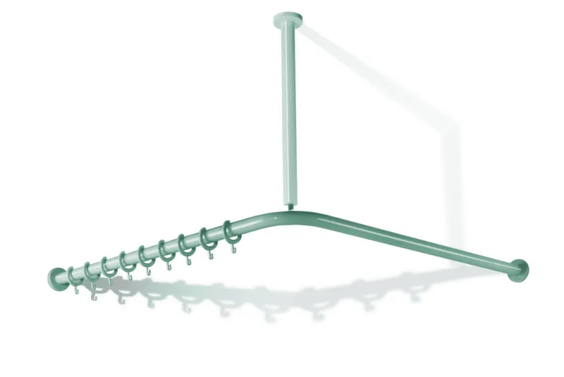 HEWI VH-Stange Ser 801, AM:1183x1183mm, 24 Ringe, suizidhemmend reinweiß