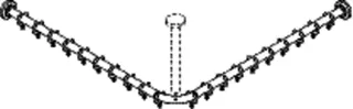 HEWI VH-Stange Ser 801, AM:983x983mm, 20 Ringe, suizidhemmend signalweiß – Bild 4