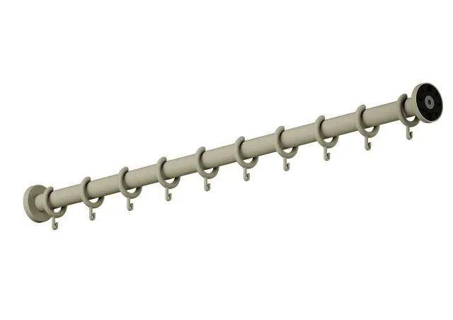 HEWI Vorhangstange Ser 801, matt, d:33, Sonderanf. 400-1700mm reinweiß