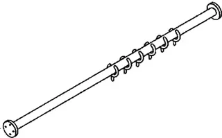 HEWI Vorhangstange Ser 801, matt, d:33, Sonderanf. 400-1700mm reinweiß – Bild 4