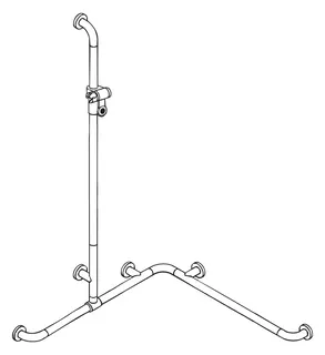 HEWI DU-Wannenhdl. m.Br.H.St., AM1:1250,W1/2:762, Alu.-Kern signalweiß – Bild 4